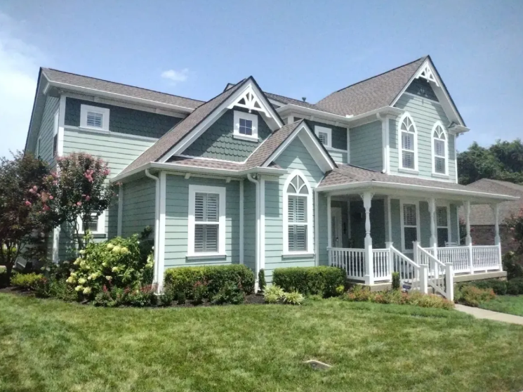 Victorian home gutter installation Franklin TN